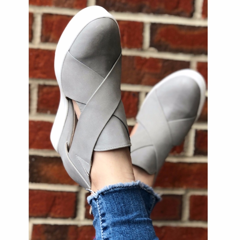 JEFFREY Cut out Sneakers - TAUPE